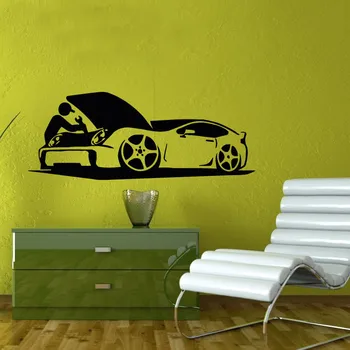 

Auto Car Repair Shop Wall Sticker Home Decor Living Room Removable Vinyl Wall Decals Wall Stickers for Kids Rooms