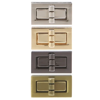 

Rectangle Shape Clasp Turn Lock Twist Locks DIY Leather Handbag Bag Hardware Metal Elegant Bag Accessories