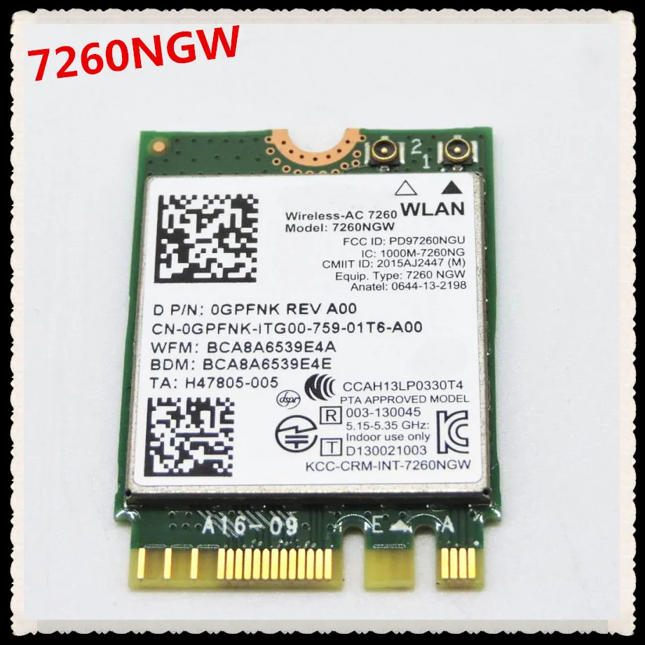 

Brand new for Intel 7260NGW 7260ac 7260 ac 2.4/5G BT4.0 FRU 04X6007 For Thinkpad X250 x240 x240s x230s t440 w540 t540 Yoga y50