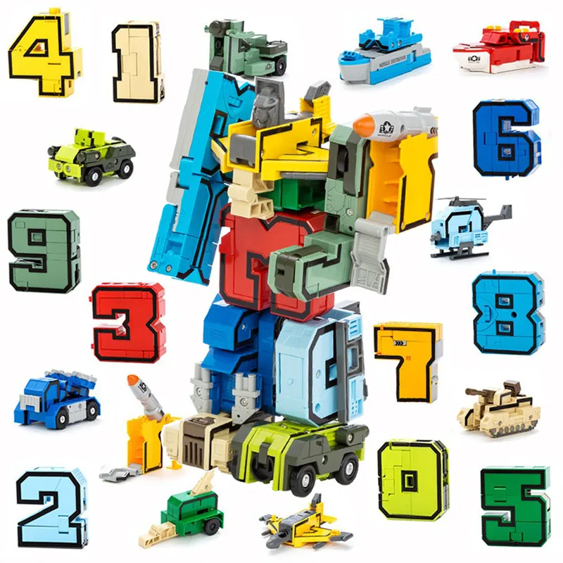 Legoings Star Wars Figures Transformation Robot Toy 10 Digit Number Mathematical Symbol Tank Fighter Warship Building