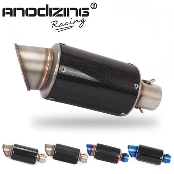 

New Motorcycle Exhaust 36-51mm Muffler Pipe Carbon Fiber For Many Motorcycle