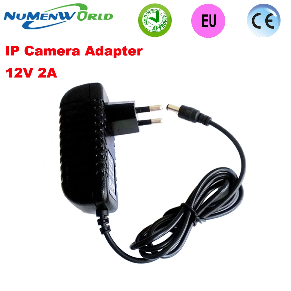 Горячая 12V2A хорошее качество питания адаптер ЕС Европейская вилка для камеры видеонаблюдения ip-камера и DVR, AC100-240V к DC12V2A конвертер