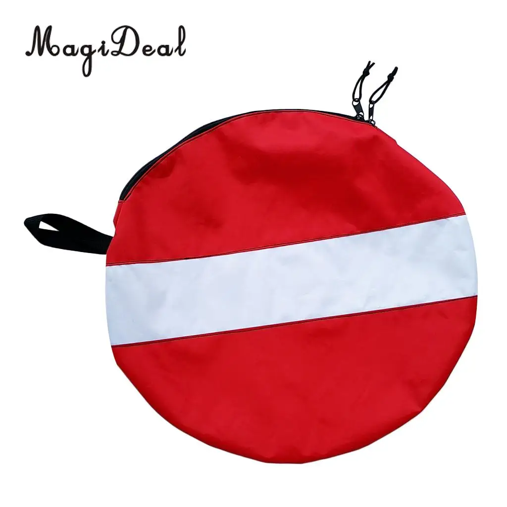 MagiDeal Dive Hose Pack Round Zipper Dive Flag Scuba Diving Snorkeling Hose Mouthpiece Regulator Gear Bag Freediving  