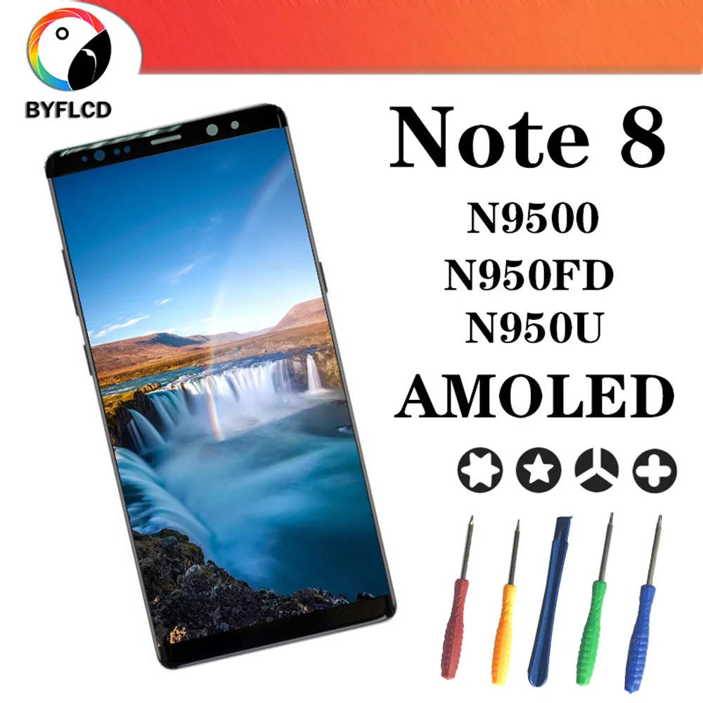 

Original LCD For Samsung Note 8 Display N9500 N950U N950FD For Samsung Note 8 screen lcd Burning shadow Display Touch Screen