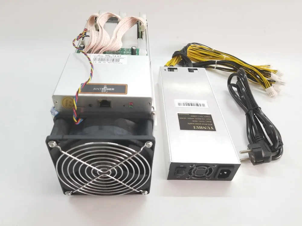 AntMiner S9j 14,5 T с 1800W PSU Asic Биткоин SHA-256 BTC BCH битмайнер лучше, чем Antminer S9 S9i 13T 13,5 T 14T S11