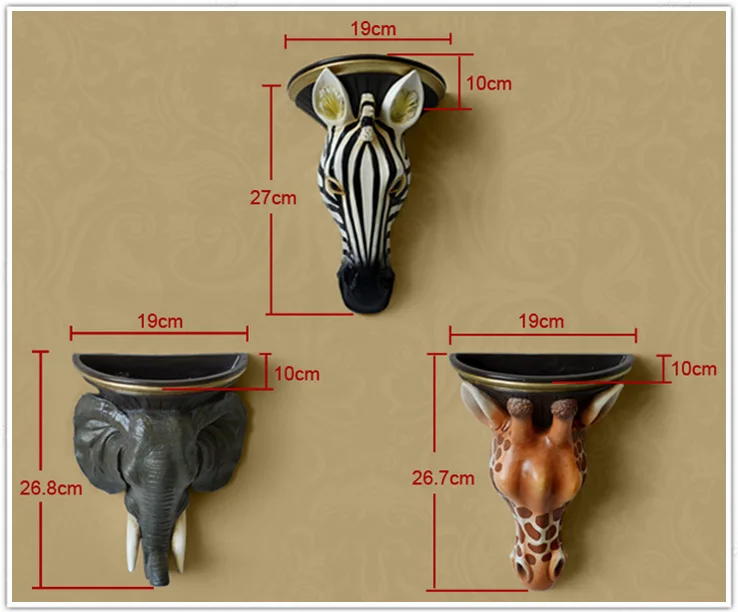 Креативная ваза в виде головы животного, украшение стены, украшение стены в скандинавском стиле для гостиной, голова оленя, голова слона, Голова зебры