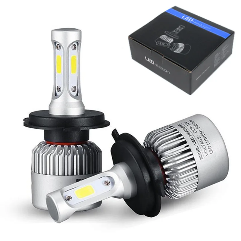 

Super Bright Car Light H4 H7 H1 COB LED Headlight Bulbs H11 H13 12V 9005 9006 H3 9004 9007 72W 8000LM Car LED lamp Fog light