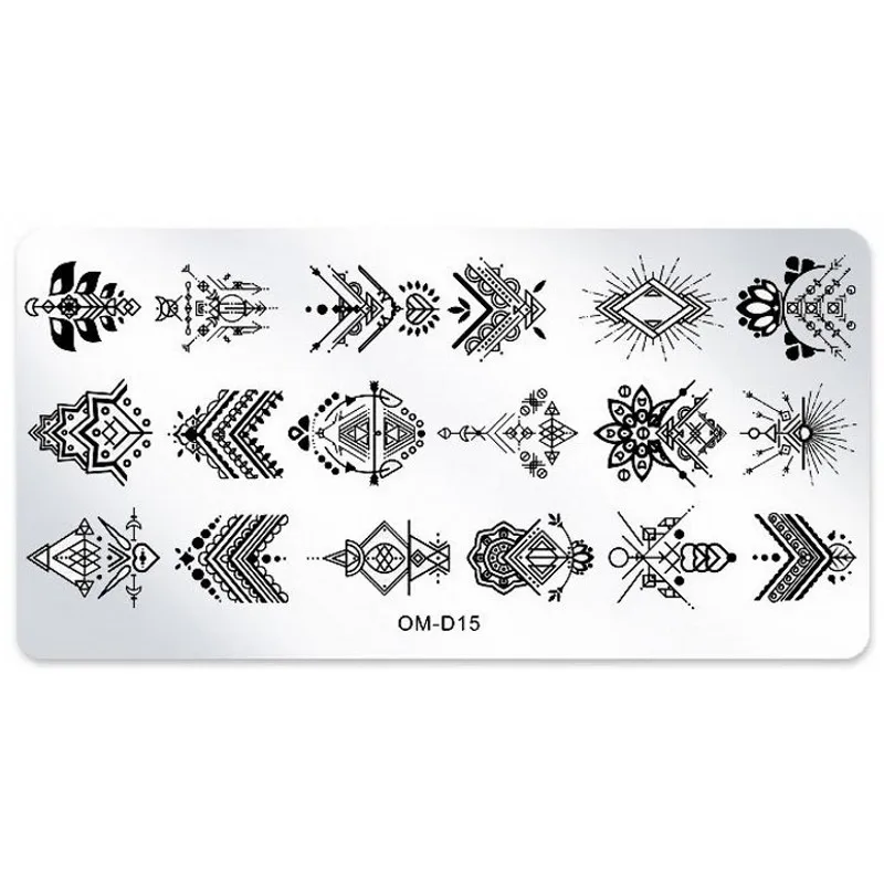 3D DIY Nail Art Image Stamp штамповочные пластины геометрический узор маникюрные шаблоны из