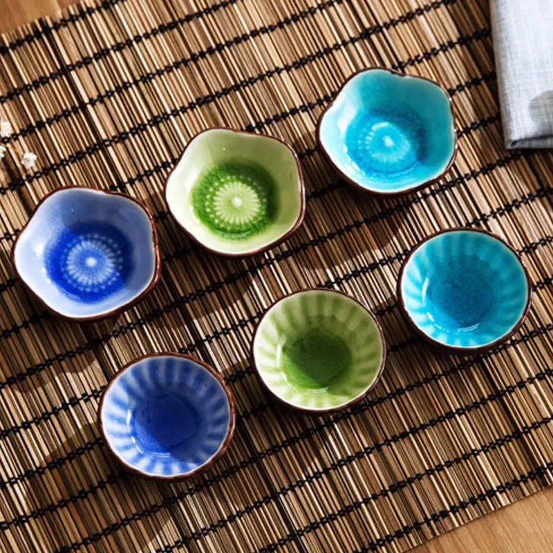 Yilala Sauce Dish Ceramic Tableware Cute Plates for Soy Sauce Mini