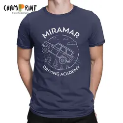 PUBG Miramar вождения академии для мужчин футболка творческий хлопок короткий рукав футболки для девочек футболки с круглым вырезом Уникальный
