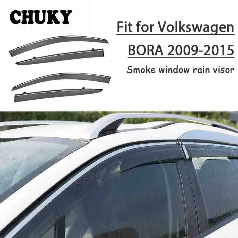Chuky 4 шт. ABS стайлинга автомобилей окно, маркизы приюты дождь щит для Volkswagen Бора седан 2009-2013 2014 2015 Аксессуары