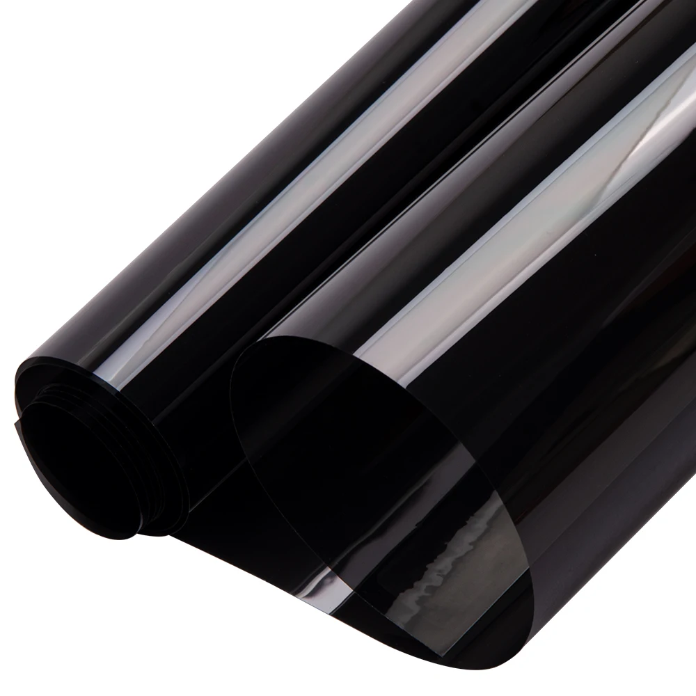 1.52x30m Black window film solar tint Self adhesive Privacy protection Glass stickers suitable for Bathroom Home and Office