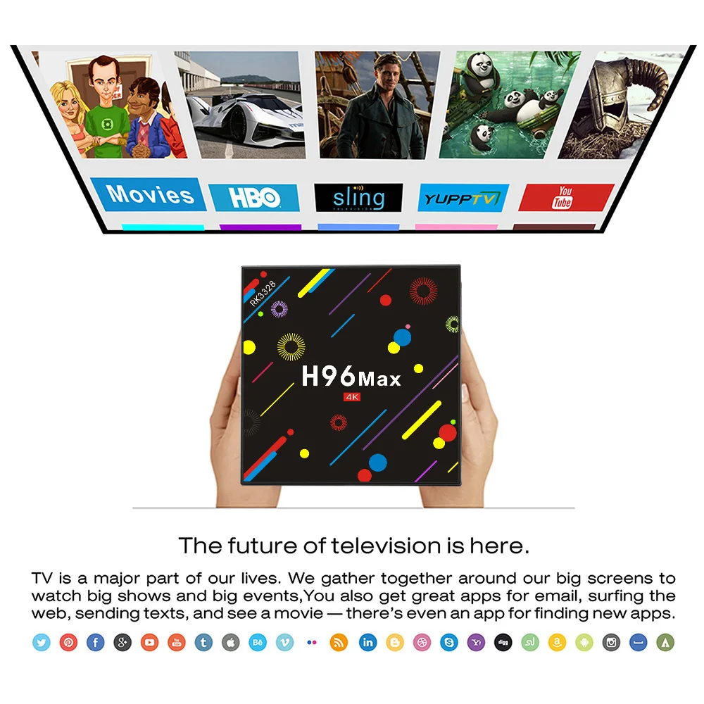 H96 Max H2 Android 7.1 TV Box RK3328 Quad Core 4G 32G 64G 4K Smart TV Box 2.4G/5G Dual WiFi USB 3.0 Bluetooth H.265 Media Player