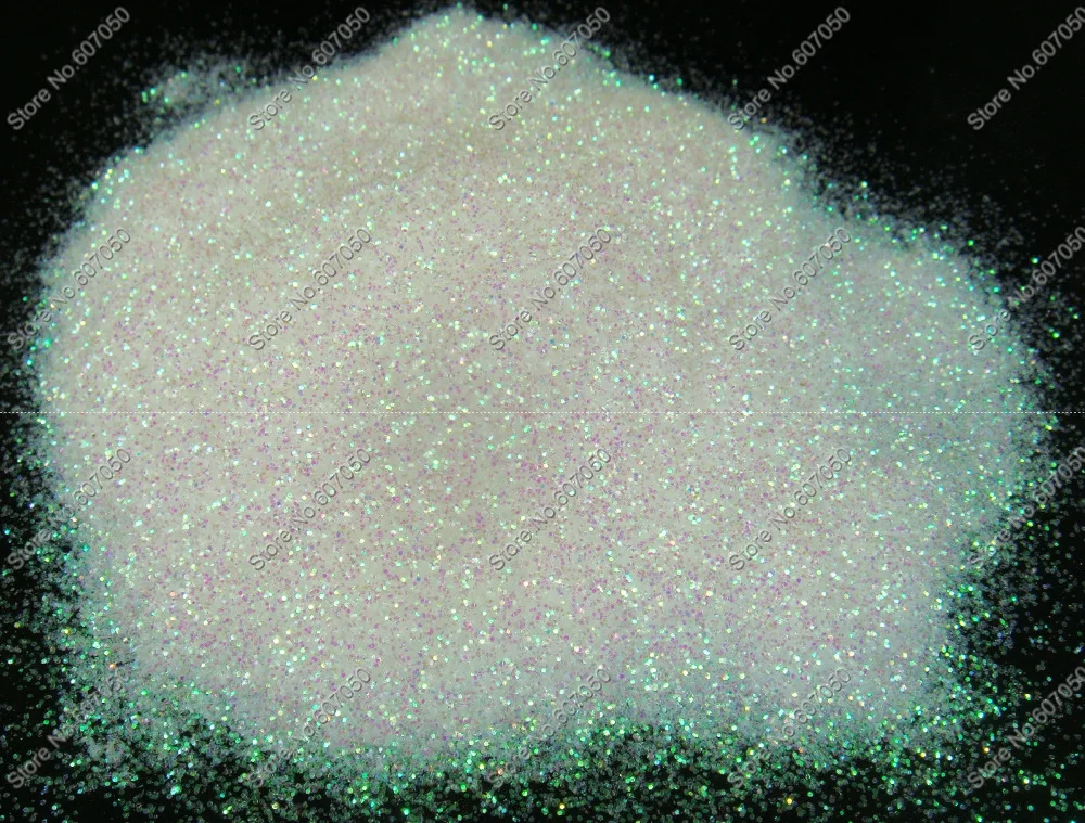 

0.2MM(1/128")008inch White Color with Green Tints Shining Nail Glitter Dust Powder for Nail Art DIY decoration and Glitter Craft