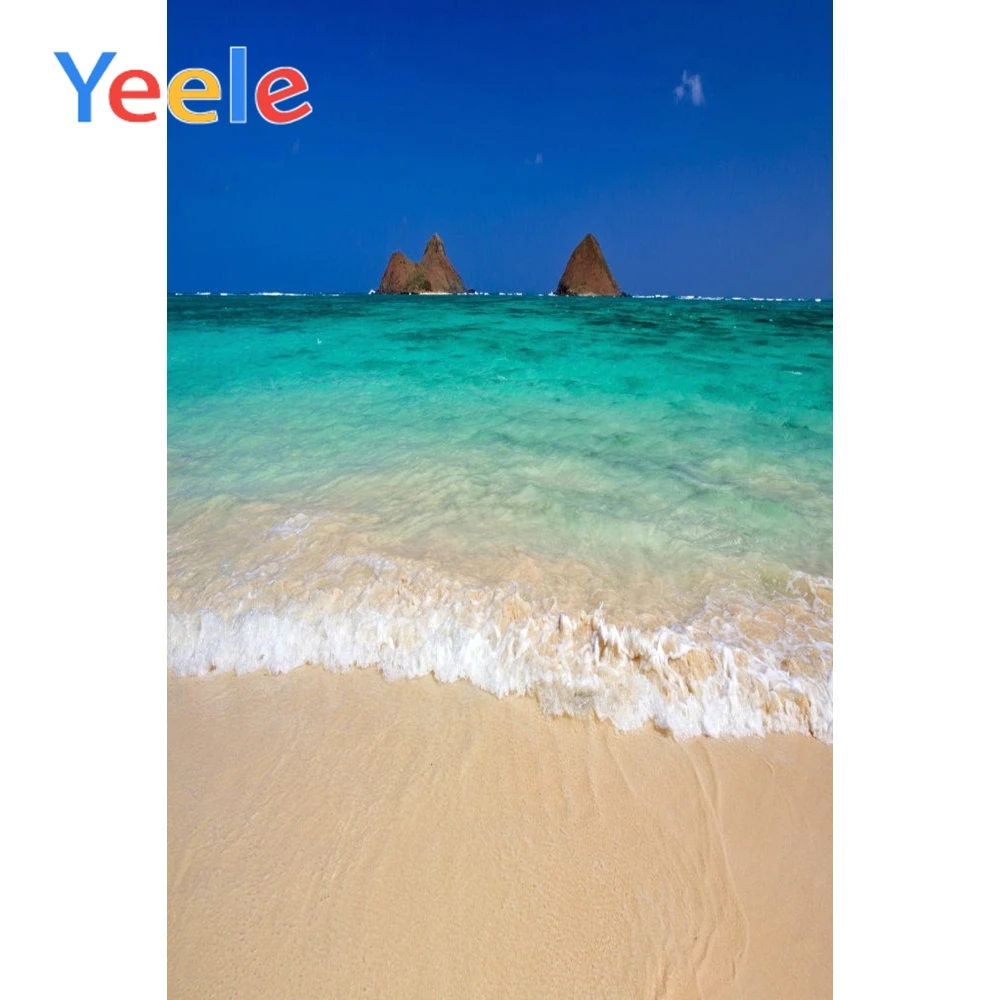 

Yeele Night View Seaside Waves Vacation Wedding Portrait Beach Photography Backdrops Photographic Backgrounds For Photo Studio
