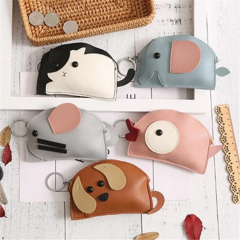 Fun Cute Wallets Women Animal Coin Purses Zipper Personality Small