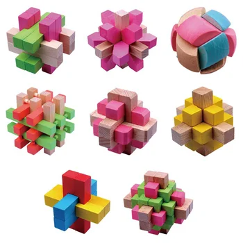 

1 Pcs Children Kids Luban Lock Educational Toy Wooden Durable Game Christmas Gift AN88