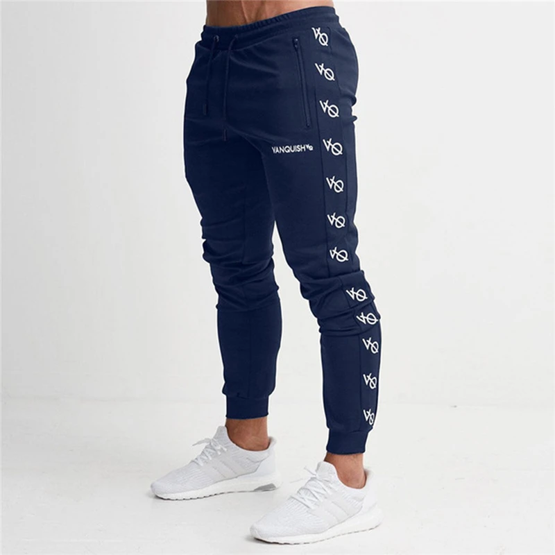 2018vq brand New Fashion Style Men Long Gyms Pants Joggers Casual Waist Cotton Active Fitness