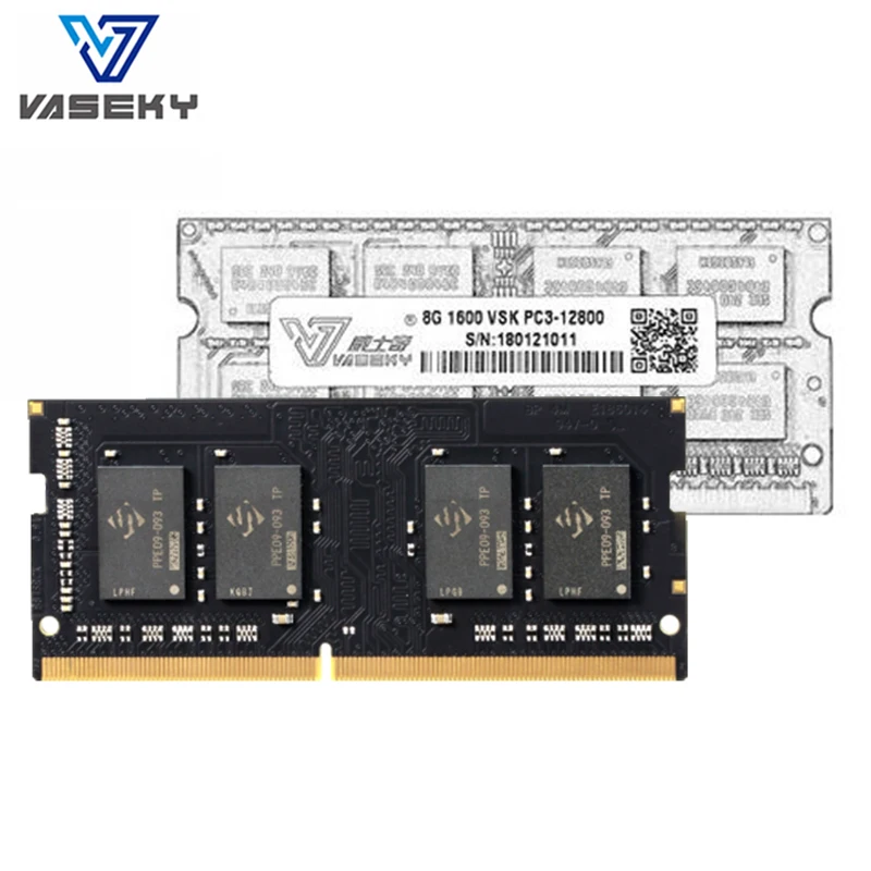 VASEKY DDR3L 1333 МГц 1600 ноутбука оперативная память 2 ГБ/4 ГБ/8 ГБ DDR3 для PC3 8500 10600 12800 SODIMM