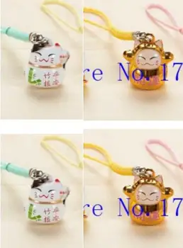 

New 150 pcs Cute Lucky cat key chains Cartoon Cell Phone Strap Bell Charm Gift