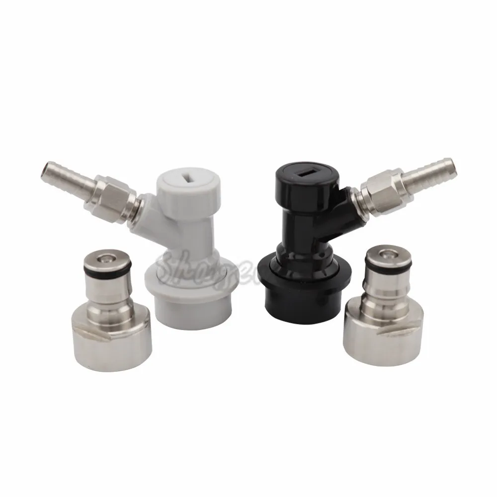 Homebrew Beer Keg Coupler Adapter Ball Lock Disconnect Conversion Kit G58 Thread Ball Lock Post and Swivel Nut (2)