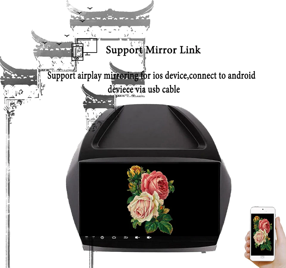 9 ''HD 1024*600 IPS Android 0 64 ГБ Автомобильный dvd видео радио музыка А/в gps ГЛОНАСС система