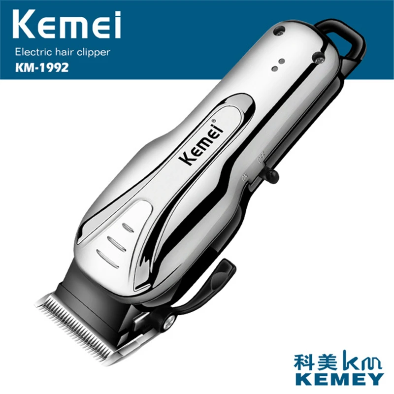 

Kemei Professional Hair Trimmer Hair Cutting Machine Turbocharged Rechargeable Barber Clipper Haircut Men Electric Shaver KM1992