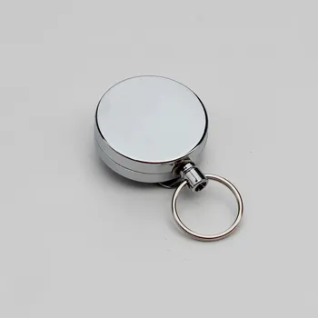 

1pcs New Arrival Metal Pull Retractable Badge Reel Key Holder ID Name Tag Card Badge Holder with Stainless Steel String