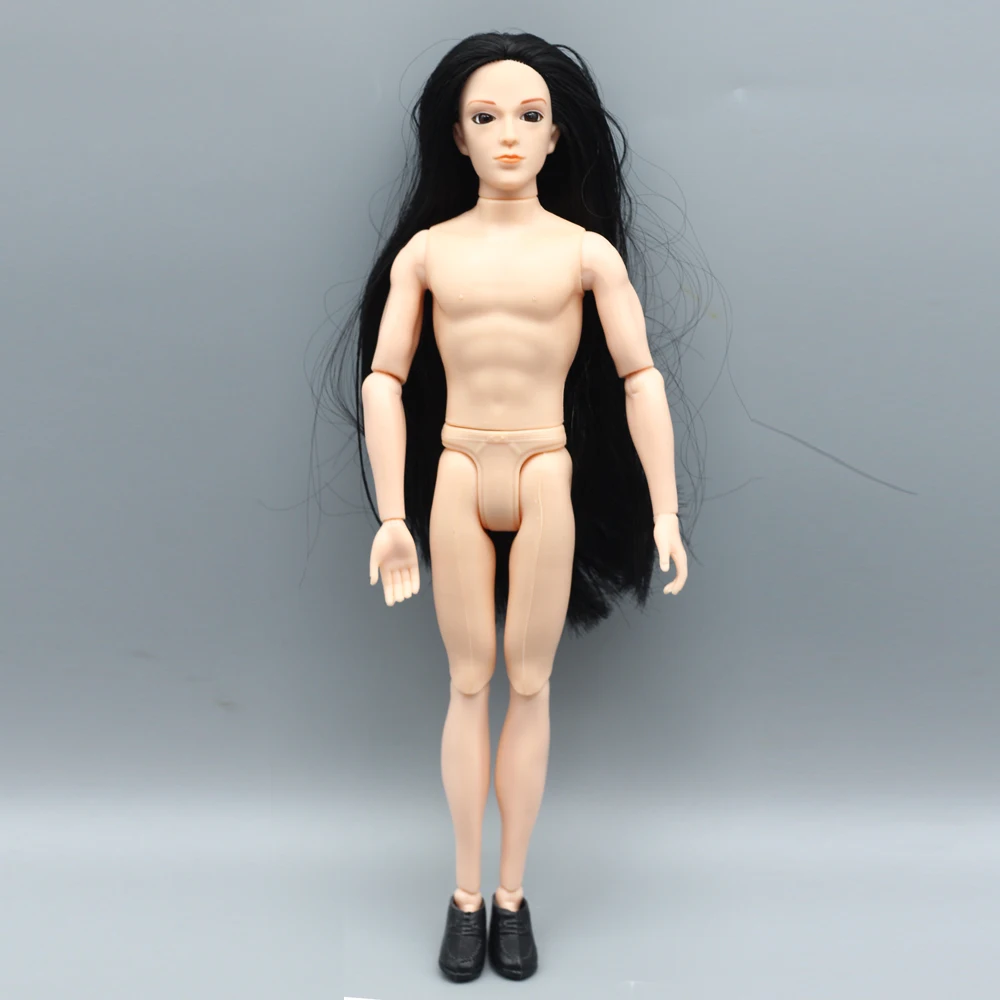 Один шт 3D глаза коричневый черный длинные волосы бойфренд мужской кукла голова для Кена кукла для парень Барби Кукла аксессуары