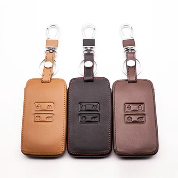

For 4-button Renault car leather key cover duster protection box smart key 2016 2017 car key case Keyboard cover starline a91
