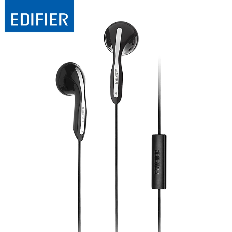 EDIFIER P180 Earphone With MIC Bass Stereo Headset Hands Free Wired Control Earpiece HiFi Earbuds For