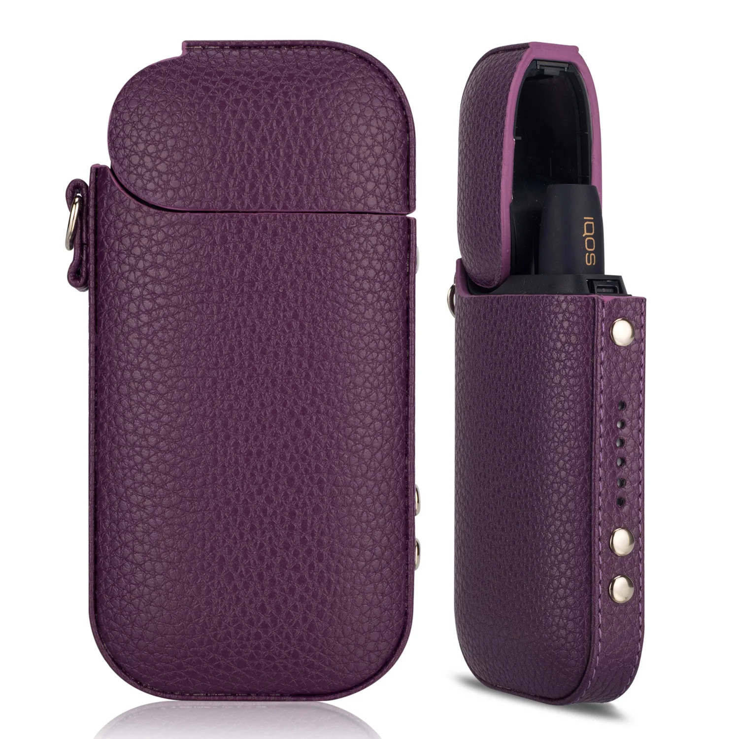 Kogngu font b Electronic b font Cigarette Case for IQOS 2 4plus Portable PU Leather Bag