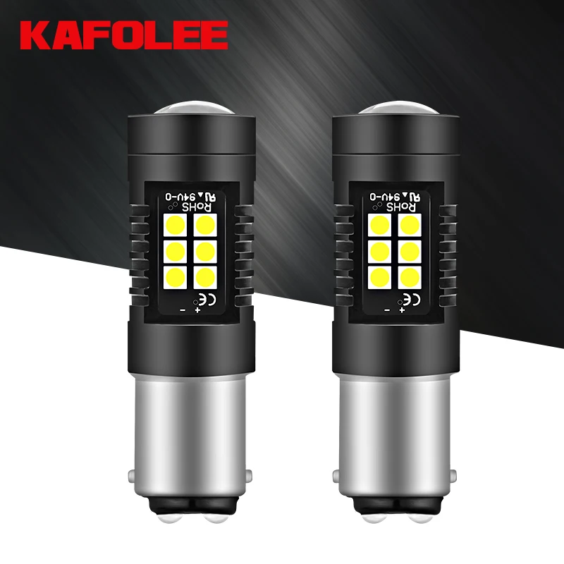 

KAFOLEE 3 colors to choose from BAY15D led 1157 P21/5W LED BA15D Red white and yellow Brake Lights 2400LM 3030chip High Power