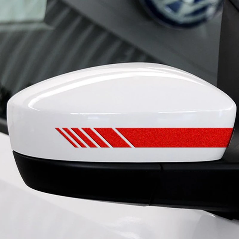 

2PCS Car Side Rearview Mirror Stripes Stickers For Auto Decor Rear View Mirror Vinyl Car Stickers Car Styling For Mercedes Benz