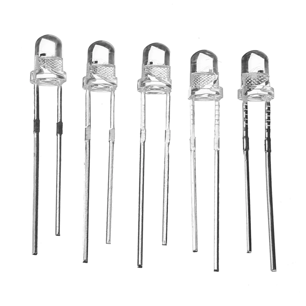 100Pcs F3 3mm Fast Flash RGB Rainbow Multi Color Light Emitting Diode Round LED Full Color