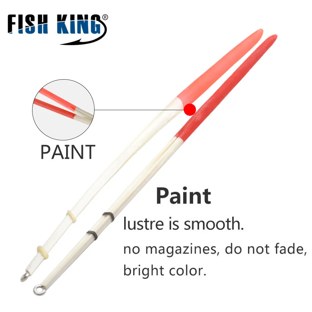 FISH KING 10 шт./лот 18 см поплавок с перьями павлина для рыбалки кольцами плавающие