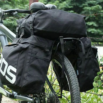 

35L Bicycle Bags Cycling Rear Double Side Travel Bag Tail Seat Pannier Bicycle Luggage Carrier Bike Rack Trunk Bag