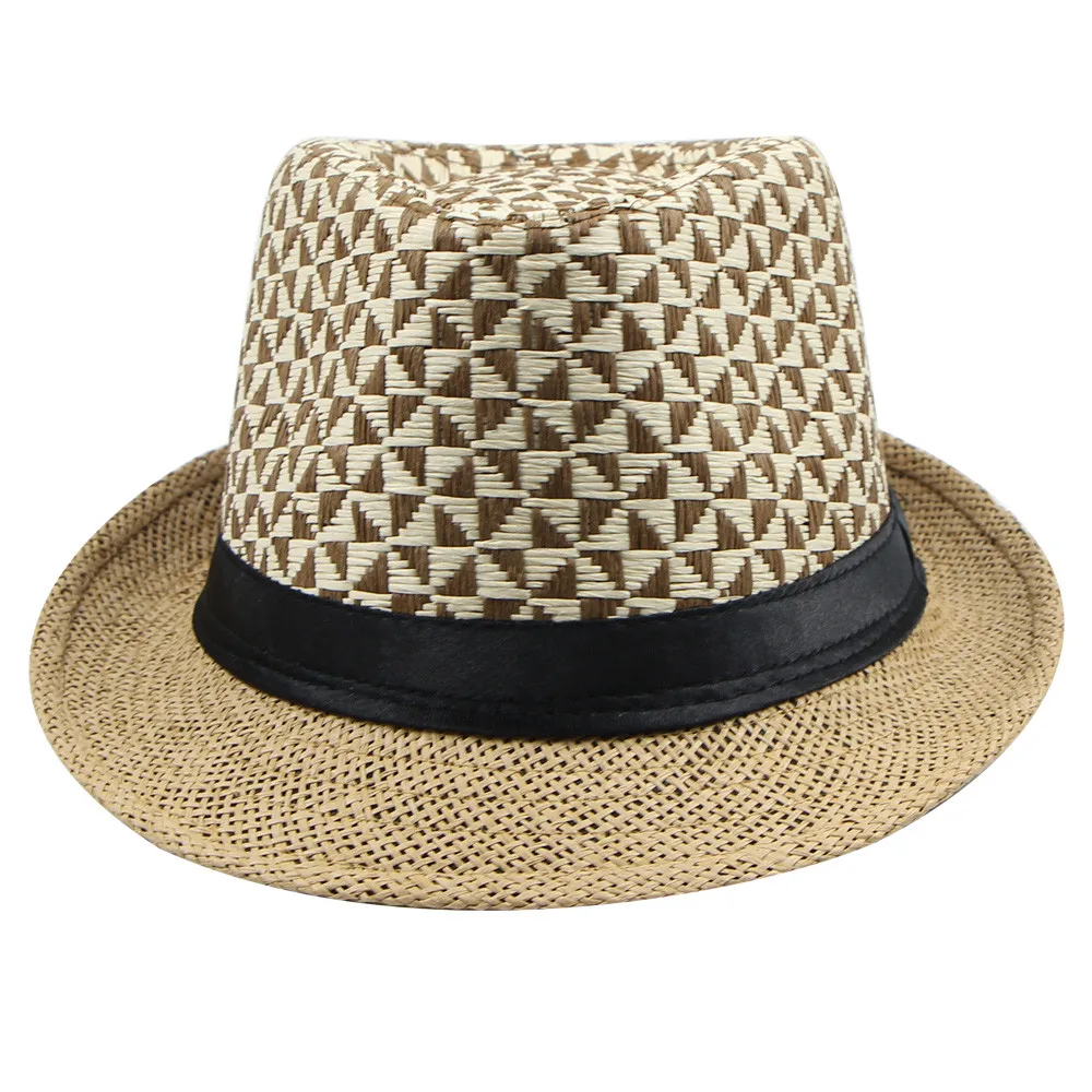 

Fashion Paper Straw Plaid Cap Spring And Summer Men Curled Top Hat Men Fashion Summer Casual Trendy Hats*1