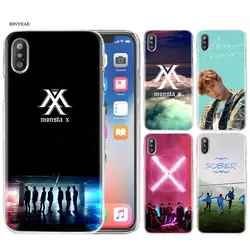 BinYeae KPOP K.A.R.D монста х NCT чехол Clear Жесткий ПК для iPhone XS Max XR 7 8 6 6s плюс X 5 5S SE 5C 4 4S