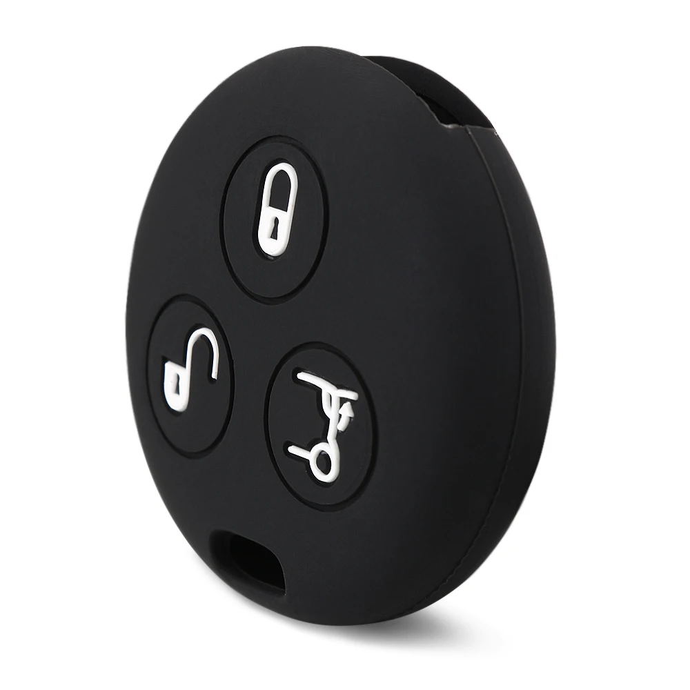 

VCiiC Silicone Car Key Cover Case Fit For Mercedes Benz Smart City Fortwo Roadster 3 button remote key