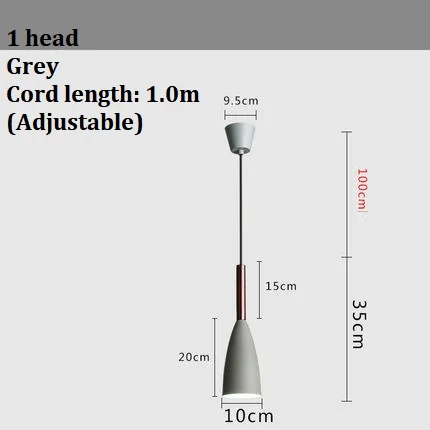LukLoy современный подвесной светильник светодиодный светильник для кухни светодиодный светильник прикроватная подвесная потолочная лампа лампы для спальни гостиной светильник - Цвет корпуса: 1 head Grey