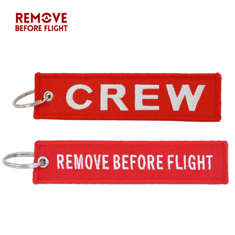 Fashion Jewelry Crew Key Chains OEM Keychain Jewelry Luggage Tag Safety Label Embroidery Crew Key Ring Chain for Aviation Gifts (11)_