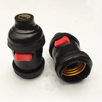 

E27 Screw Lamp Holder with Switch screw-type Machine Desk Light Lamp Base 10PCS