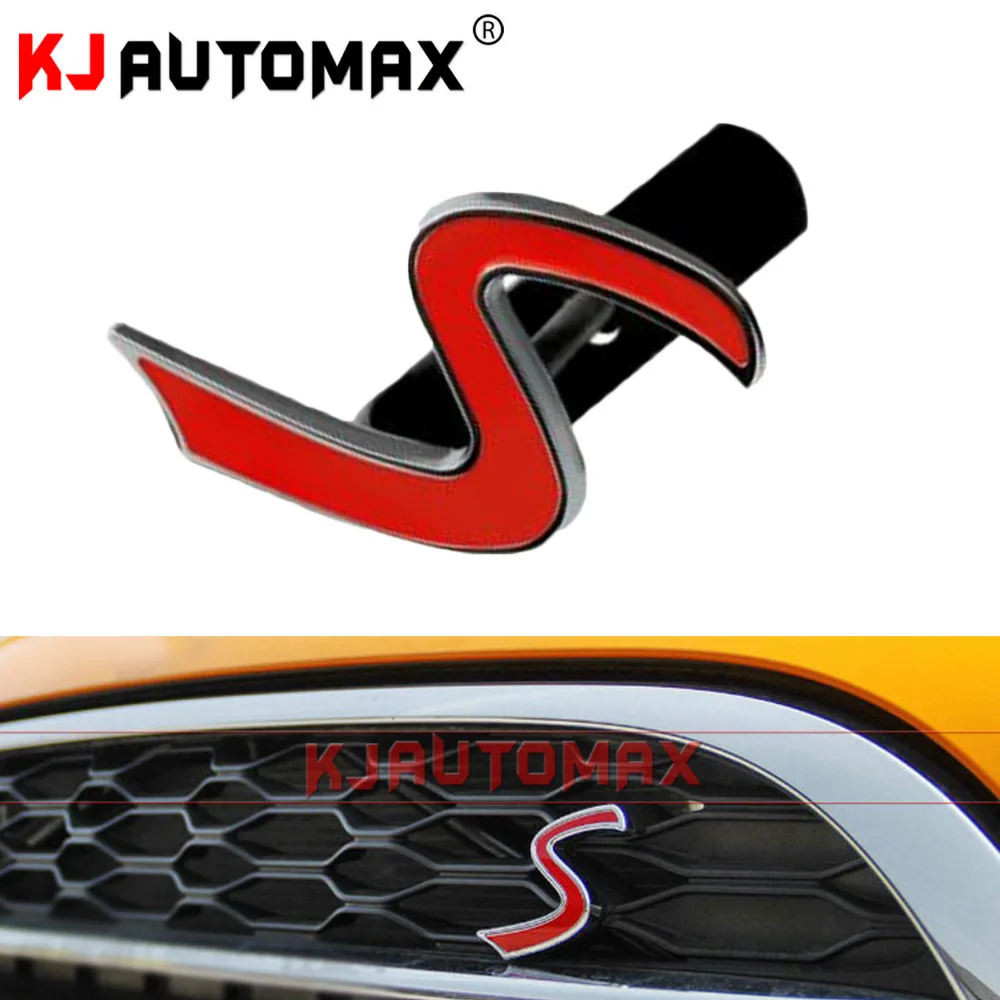 

S Logo Car Front Grille Emblem Badge For Mini Cooper S Exterior Decoration S R50 R53 R55 R56 R57 R60 R61 F54 F55 F56 Countryman