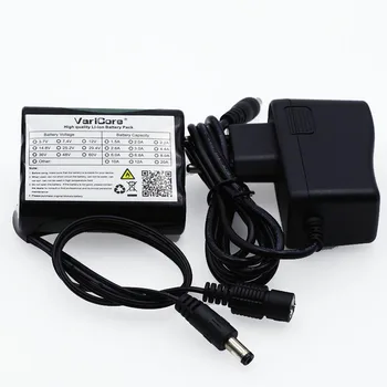 

VariCore 12 v 2600 mAh 18650 Li-ion Rechargeable battery Pack for 35W LED Lamp CCTV Camera DC plug 5.5*2.1MM + 12.6V 1A Charger