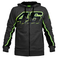 Валентино Росси VR46 MotoGP Толстовки Кофты Толстовки Мотоцикл Случайные Зимних Видов Спорта Куртка мужская На Молнии Толстовка