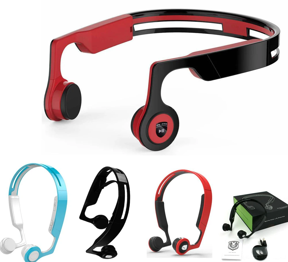 

ES268 Bone Conduction EarHook Wireless Stereo Headphone 4.2 Bluetooth Headset Sports Earphone with Mic for IOS Android Phone