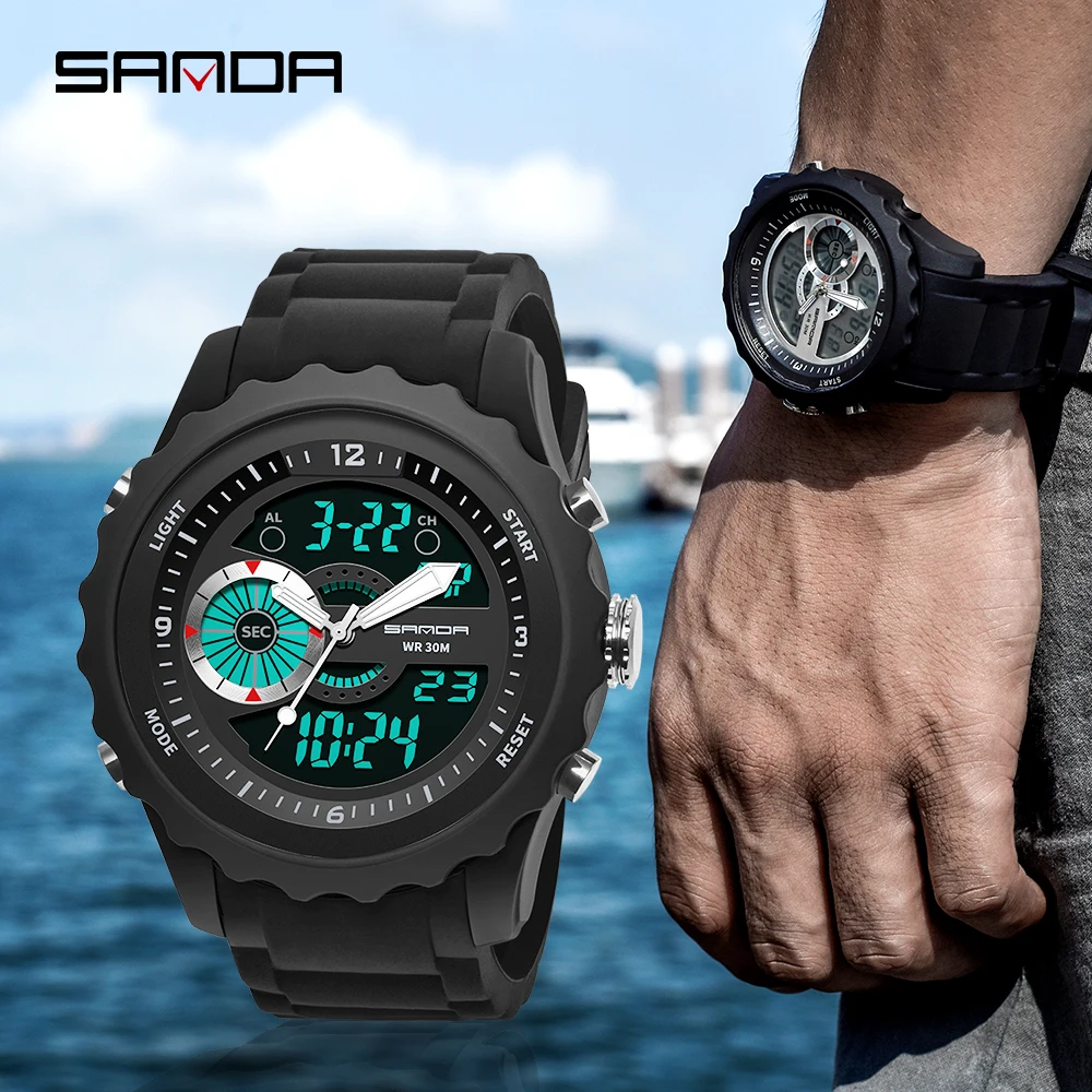 

Montre Homme Digital Watch Men Sports Electronic Watch Military Waterproof LED Fitness Watch Outdoor For Running Chronograph