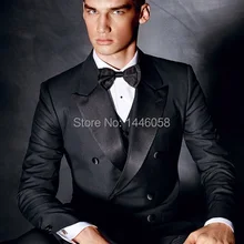 Новое поступление года, мужские свадебные костюмы для мужчин с острым отворотом, двойные приталенные пиджаки, смокинги для мужчин, свадебные костюмы для жениха, 4 шт