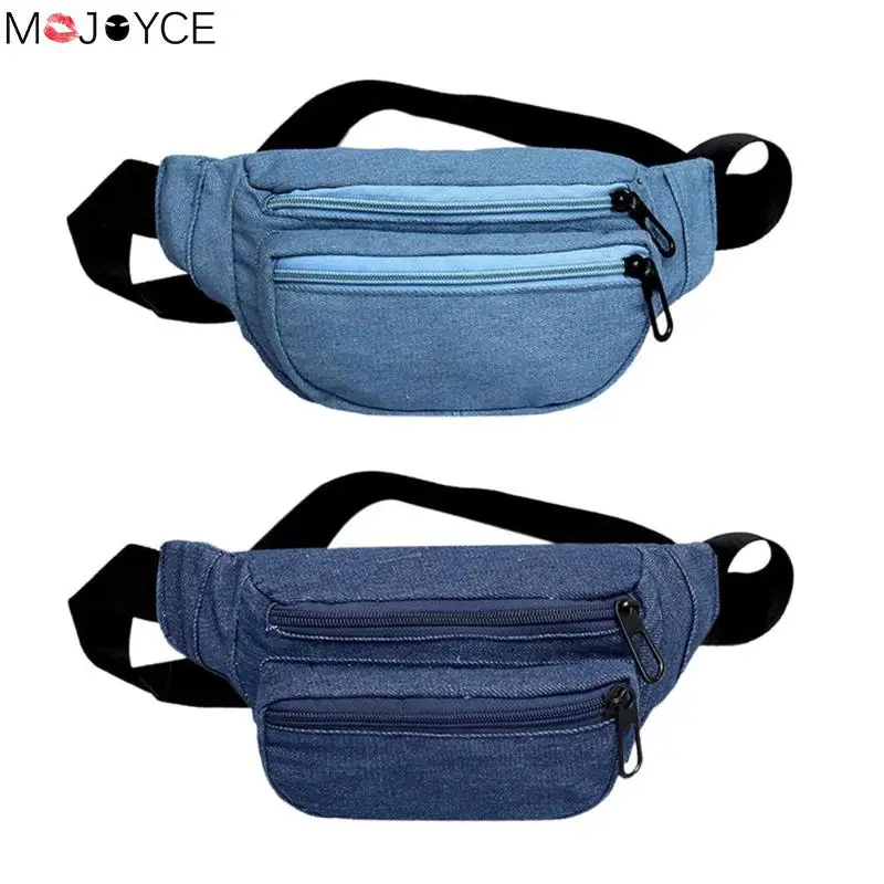 

Casual Women Waist Bag Fashion Denim Dark Blue/Light Blue Waist Bag Money Belt Sling Phone Fanny Chest Pack portefeuille femme